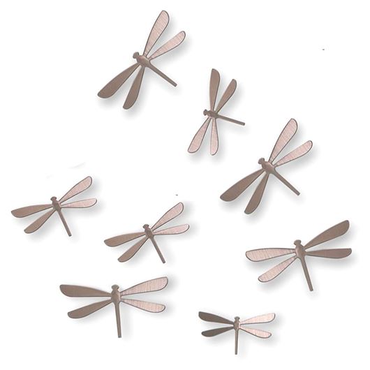 Picture of WALLFLUTTER wall decoration set of 8 nickel