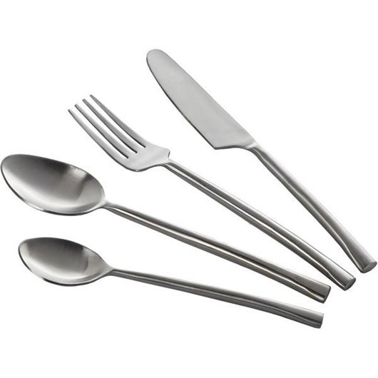MATTE cutlery set of 4 silver