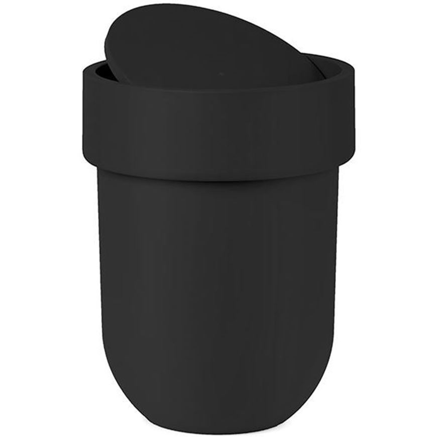 TOUCH waste can with lid black