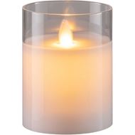 AURA flameless candle 8x10 white
