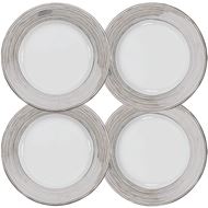 LINES dinner plate d27cm set of 4 white/silver