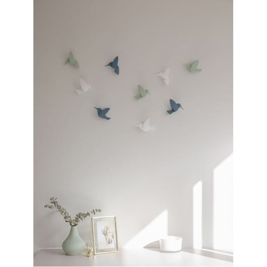 Picture of HUMMINGBIRD wall decoration set of 9 assorted