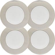 Picture of ORLIE dinner plate d27cm set of 4 white/gold