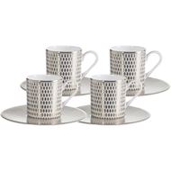 ORLIE espresso cup and saucer set of 4 white/gold