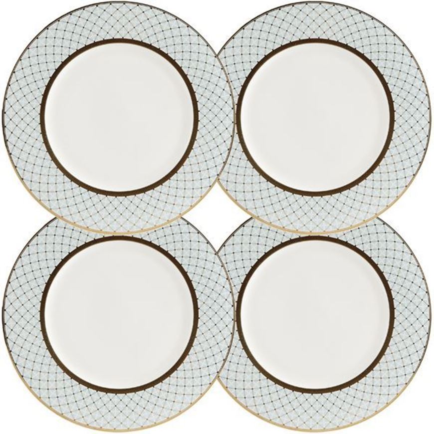 ASHBURY dinner plate d27cm set of 4 blue/gold