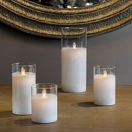 AURA flameless candle 8x10 white