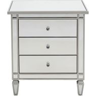 VANE bedside table clear/silver