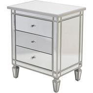 VANE bedside table clear/silver