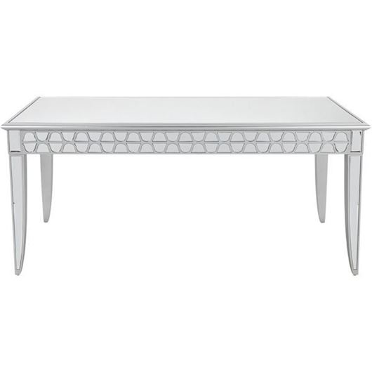 MIAKI dining table 180x90 clear/silver