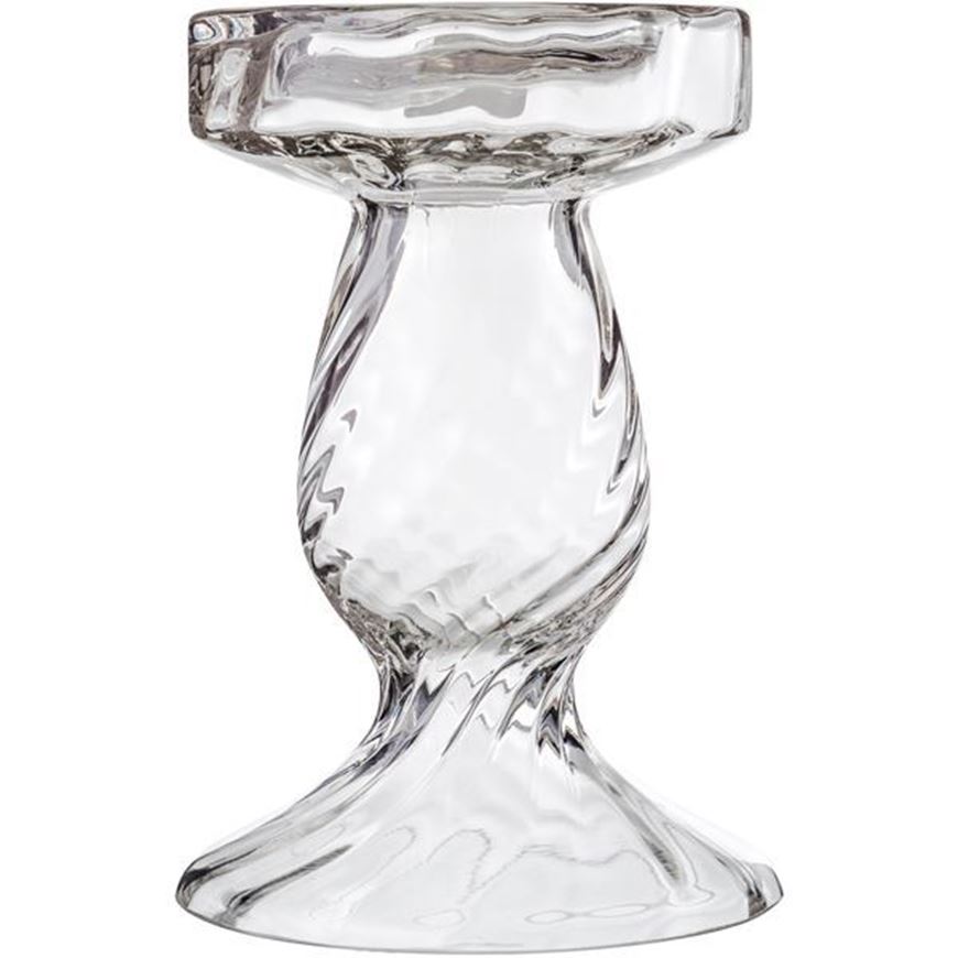 TREA candle holder h20cm clear