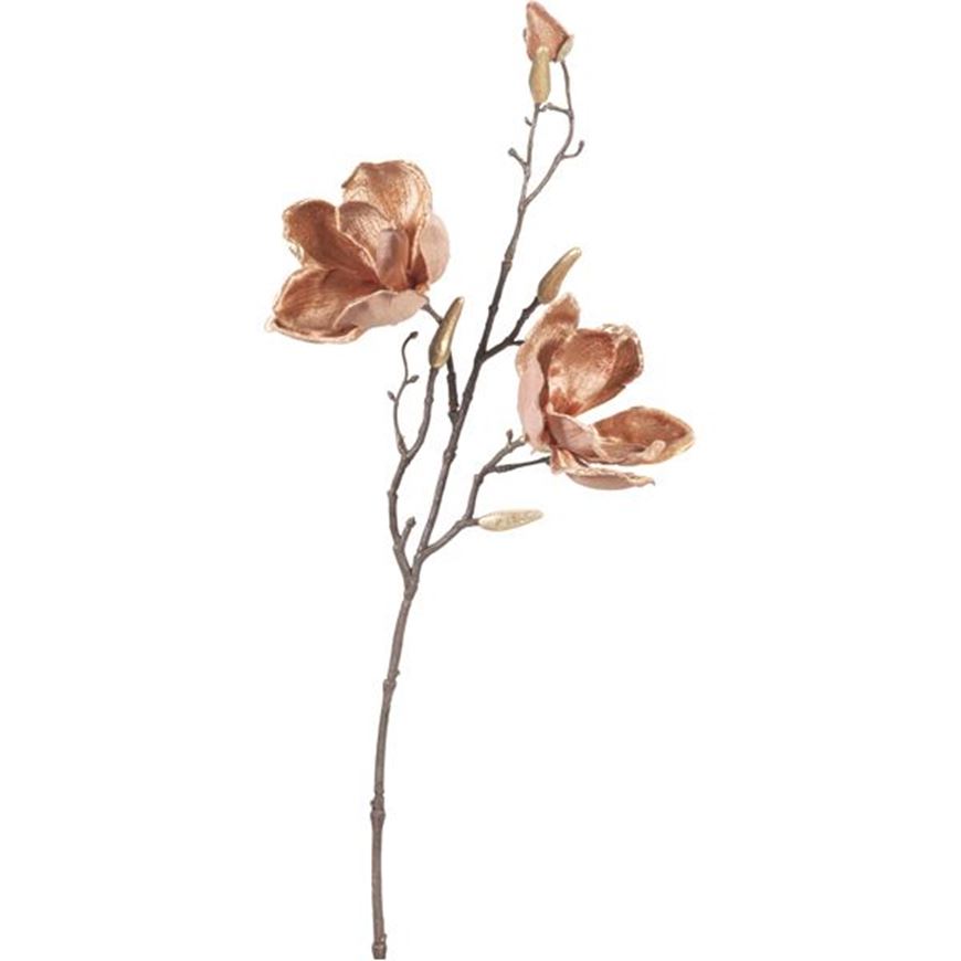 VELVET magnolia stem h61cm pink