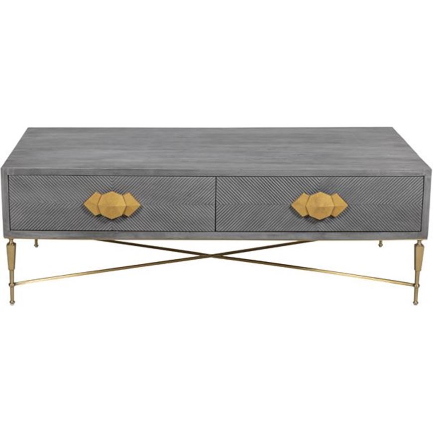 TOTO coffee table 150x75 grey/gold