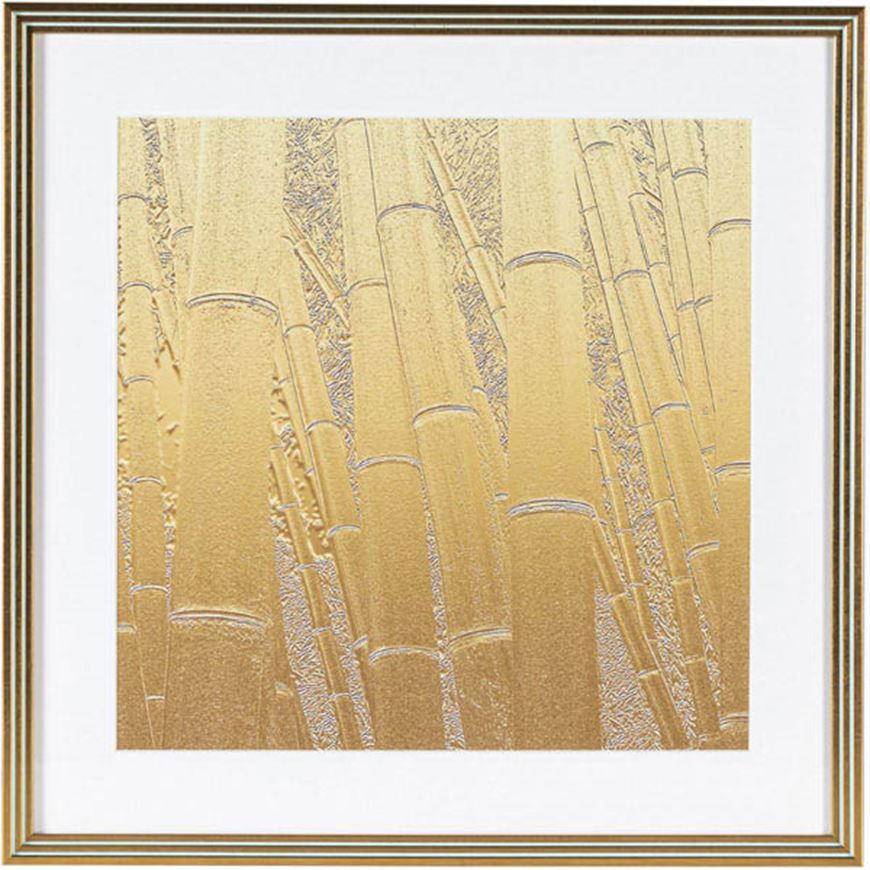 Picture of BAMBOO I print 53x53 gold