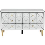 NIKI chest 6 drawers clear/gold