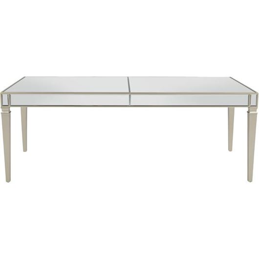 BEND dining table 220x100 clear/gold
