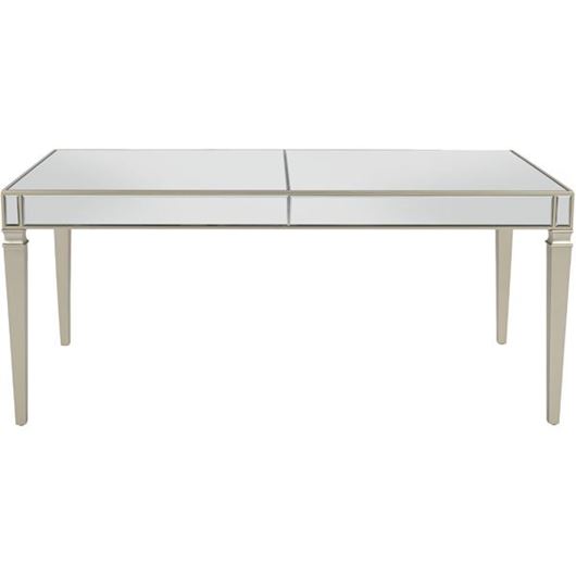BEND dining table 180x90 clear/gold