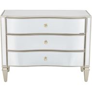 BEND chest 3 drawers clear/gold