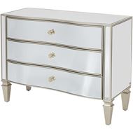 BEND chest 3 drawers clear/gold