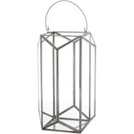 ZURI lantern h32cm clear/silver