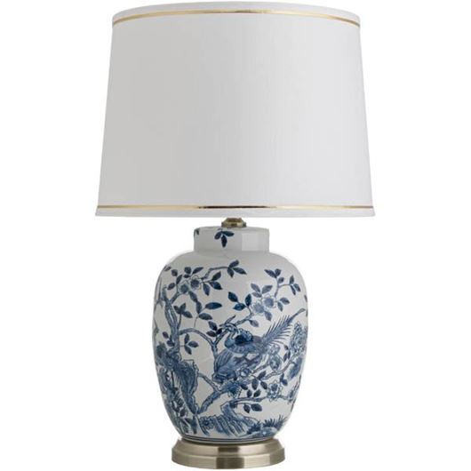 CARL table lamp h65cm white/blue