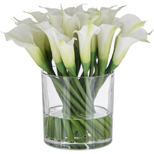 Picture of CALLA lily arrangement h31cm white