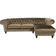 COUTURE sofa 2.5 + chaise lounge Right brown