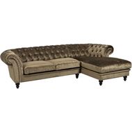COUTURE sofa 2.5 + chaise lounge Right brown