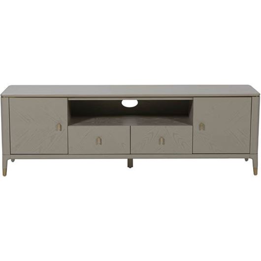 RISING entertainment unit 58x180 taupe/gold