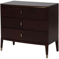 RISING chest 3 drawers brown/gold