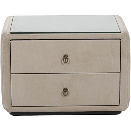 CRETE bedside table taupe