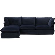 URBAN sofa 3 + chaise lounge Left blue