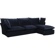 URBAN sofa 3 + chaise lounge Right blue