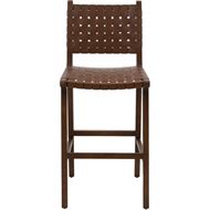 PARMA counter chair faux leather brown/brown