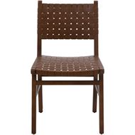 PARMA dining chair faux leather brown/brown