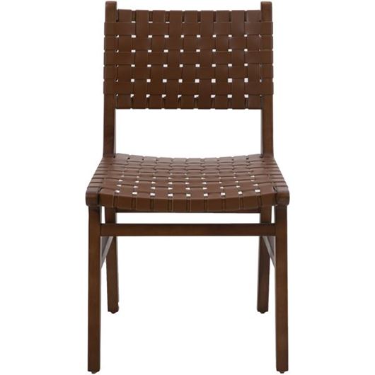 PARMA dining chair faux leather brown/brown