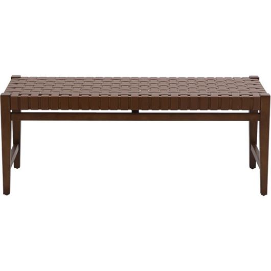 PARMA stool 122x43 faux leather brown