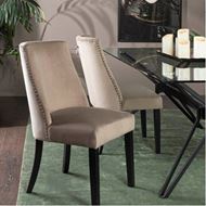 LEAD dining chair taupe/black