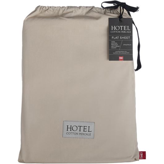 Picture of HOTEL Percale flat sheet 270x270 beige