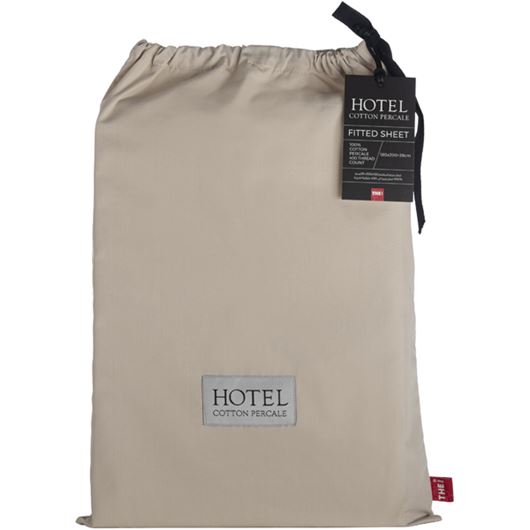 Picture of HOTEL Percale fitted sheet 180x200+39 beige