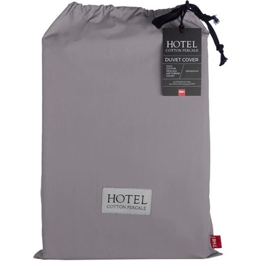 HOTEL Percale duvet cover 224x224 dark grey