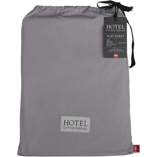 Picture of HOTEL Percale flat sheet 270x270 dark grey