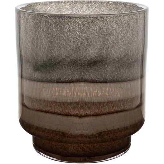 SHAY vase h22cm grey/brown