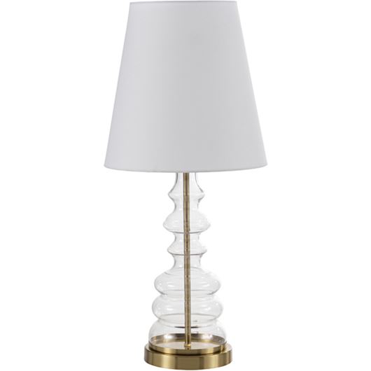 Picture of CARLY table lamp h73cm white/brass
