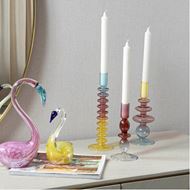 RINGS candle holder h18cm multicolour