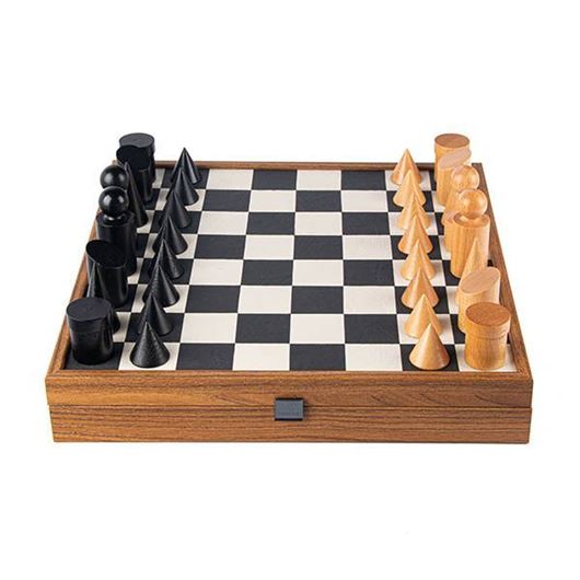 HERA chess set 40x40 brown