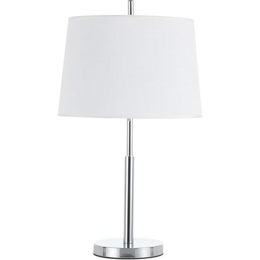 Picture of BRIGHT table lamp h60cm white/chrome