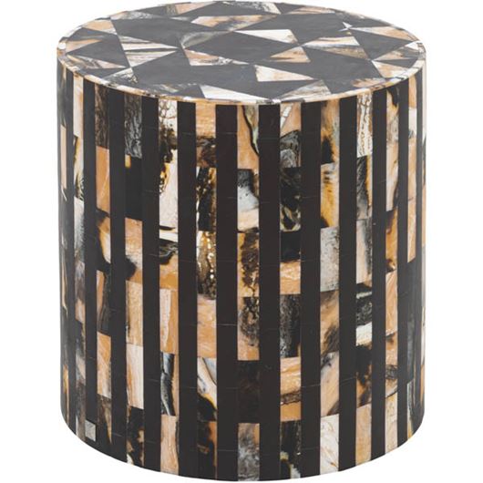 Picture of SAMODE stool d36cm brown/black