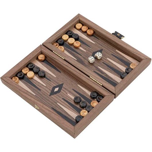 NATOS backgammon set brown - 20x12cm