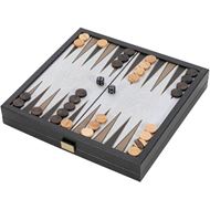 NERES chess backgammon set black/white - 27x27cm