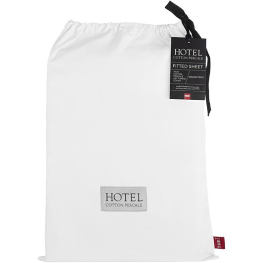 Picture of HOTEL Percale fitted sheet 160x200+39 white